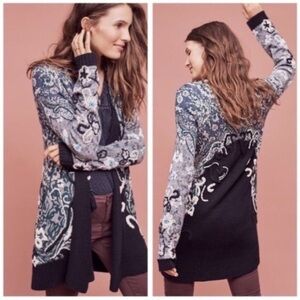 Anthropologie HWR Emmia Embroidered Cardigan